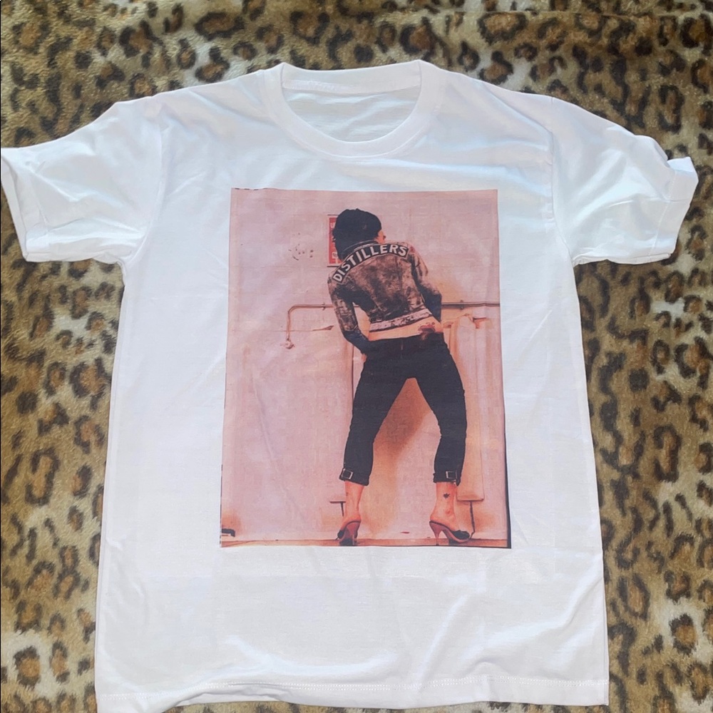 White Graphic T-Shirt with Distillers Design